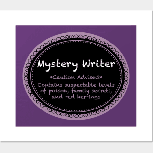 Mystery Writer Label - Dark Shirts Posters and Art